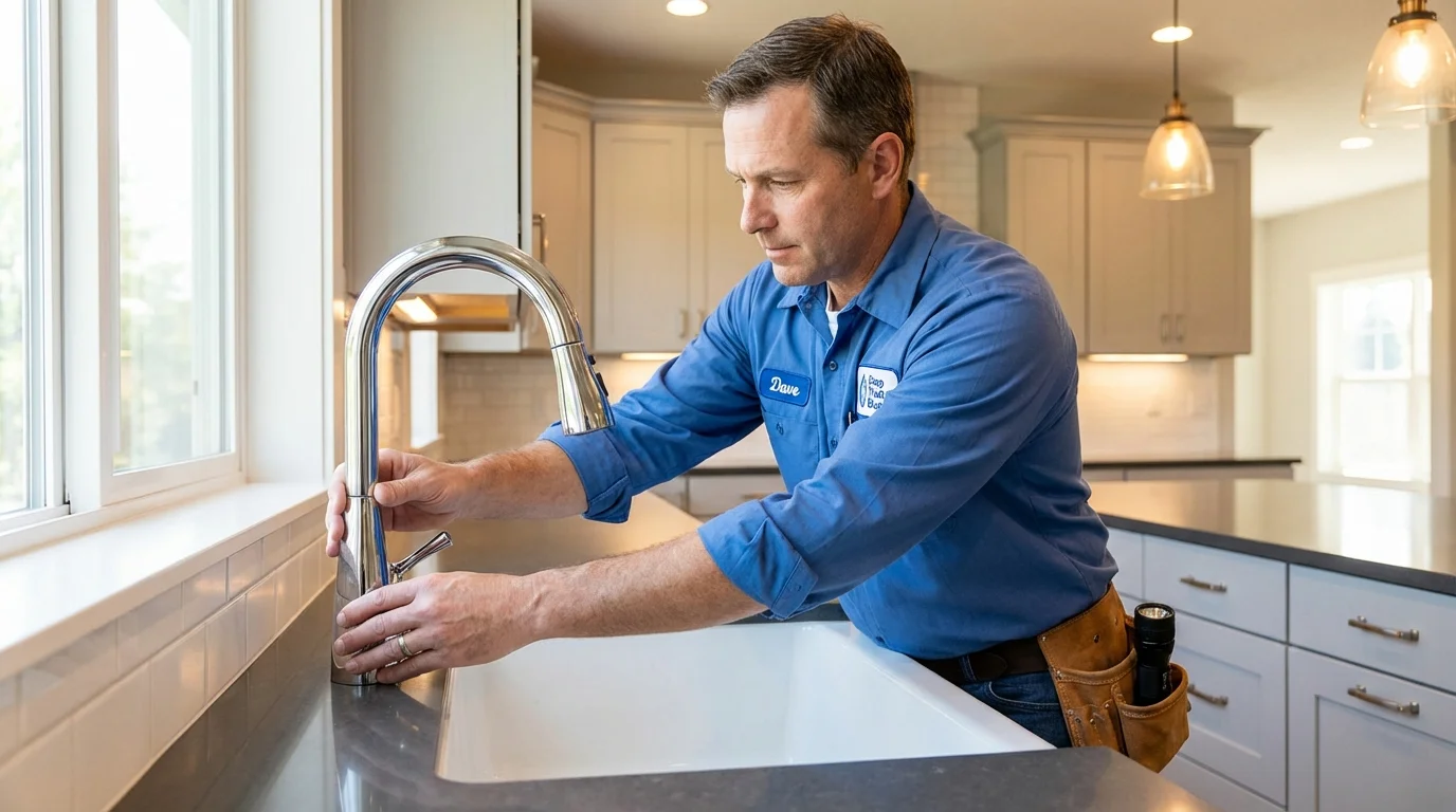 Kitchen faucet installation by Johns Plumbing LLC in Royersford